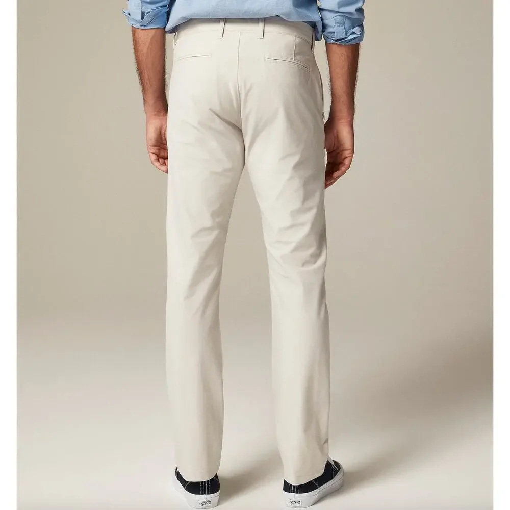 J.Crew 484 Slim Fit Tech Pant Ashen Taupe Cotton Blend Mens W 33 L 32 NWT